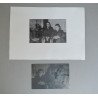 Nicolae Ceausescu gravura si placa sa de zinc anii 1970-1980