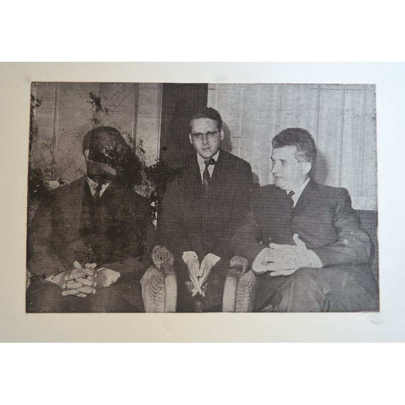 Nicolae Ceausescu, engraving with its zinc...