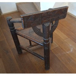 Scaun de stejar Arts & Crafts Anglia cca 1880-1900