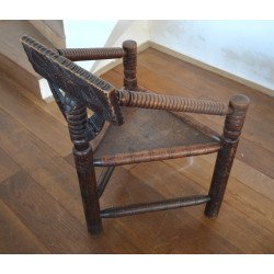 Scaun de stejar Arts & Crafts Anglia cca 1880-1900