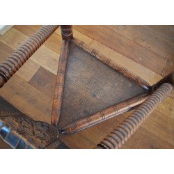 Scaun de stejar Arts & Crafts Anglia cca 1880-1900