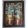 "Adam si Eva" icoana pe sticla de Gherla sau Nicula sfarsit de secol XIX
