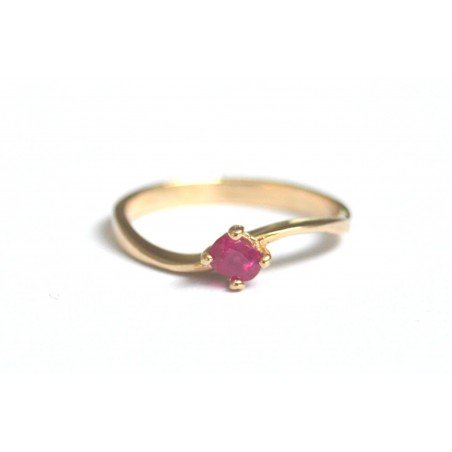 inel aur 14k cu rubin natural
