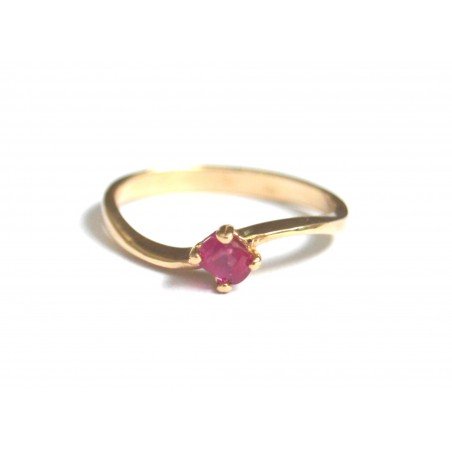 inel aur 14k cu rubin natural