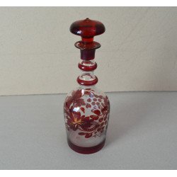 Vas de sticla cu dop stil Biedermeier sec 19