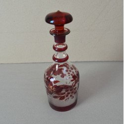 Vas de sticla cu dop stil Biedermeier sec 19