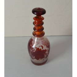 Vas de sticla cu dop stil Biedermeier sec 19