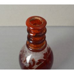 Vas de sticla cu dop stil Biedermeier sec 19