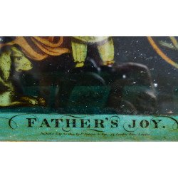 "Father's joy" mezzotinta lipita pe sticla 1809