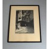 E Marshall Smith "A sunlit street in Brittany" fotografie originala cca 1920