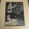 E Marshall Smith "A sunlit street in Brittany" fotografie originala cca 1920