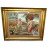 „Samariteanca la fântână” broderie cu mătase și fir de lână, Anglia, cca. 1800