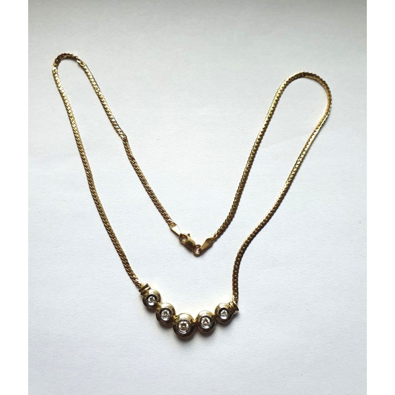 14k gold necklace with diamonds