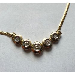 14k gold necklace with diamonds