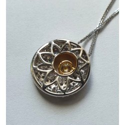 pandantiv diamant champagne