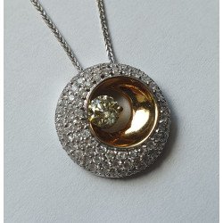 pandantiv diamant champagne