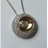 pandantiv diamant champagne