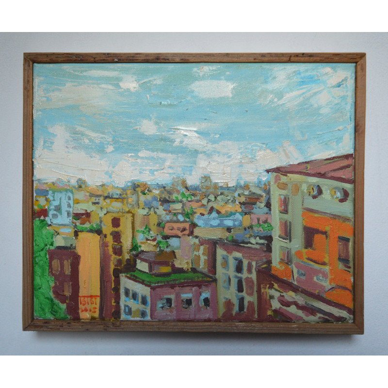 Georgian Mazerschi " Bucuresti" ulei pe panza 2014