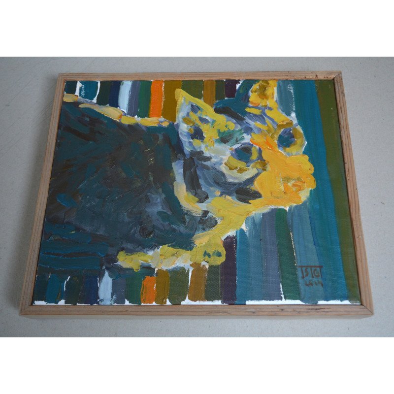 Georgian Mazerschi "The Cat" oil on canvas, 2014