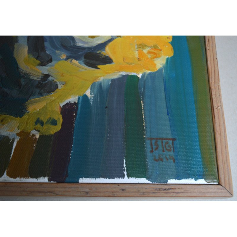 Georgian Mazerschi "The Cat" oil on canvas, 2014
