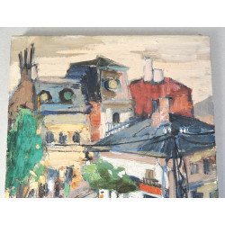 "Peisaj citadin" ulei pe panza cca 1940-50