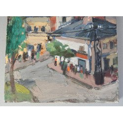 "Peisaj citadin" ulei pe panza cca 1940-50