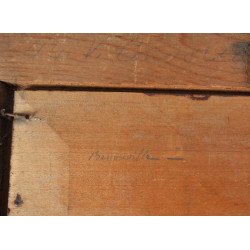 Francois Leon Benouville "Sfantul Francis de Assisi" pictura copie veche ulei pe lemn