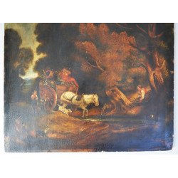 Thomas Gainsborough "The market cart" ulei pe lemn copie sec 19