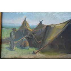 L.S. "Satra" ulei pe carton cca 1925