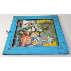 "Sfantul Gheorghe" icoana pe sticla Scheii Brasovului sec 19