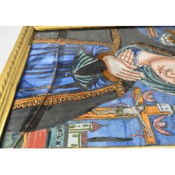 Pavel Zamfir "Maica Domnului Indurerata" icoana pe sticla Laz 1890