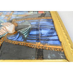 Pavel Zamfir "Maica Domnului Indurerata" icoana pe sticla Laz 1890