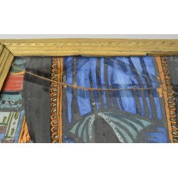 Pavel Zamfir "Maica Domnului Indurerata" icoana pe sticla Laz 1890