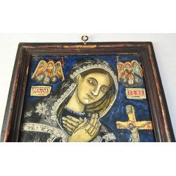 Pavel Zamfir "Maica Domnului Indurerata" icoana pe sticla Laz 1909