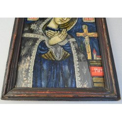 Pavel Zamfir "Maica Domnului Indurerata" icoana pe sticla Laz 1909