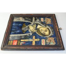 Pavel Zamfir "Maica Domnului Indurerata" icoana pe sticla Laz 1909