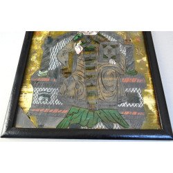 "Sfantul Nicolae" icoana pe glaja atelierul familiei Oancea, Saliste, cca 1830-40