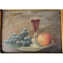 "Natura statica" ulei pe carton sec 18-19