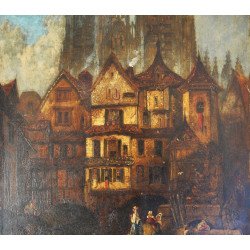 "Catedrala" vechi ulei pe panza sec 19