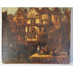 "Catedrala" vechi ulei pe panza sec 19