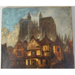 "Catedrala" vechi ulei pe panza sec 19