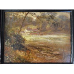 Thomas Robert Ablett "Peisaj" ulei pe panou de lemn sec 19