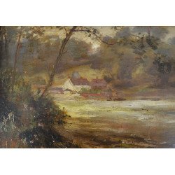 Thomas Robert Ablett "Peisaj" ulei pe panou de lemn sec 19