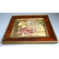 "IIsus vorbind cu un intelept" broderie cu fir de matase sec 19