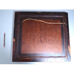 "Dumnezeu mustră pe David prin Natan" broderie cu fir de matase cca 1800