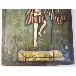 "Invierea" icoana pe lemn Moldova sfarsit de secol 18-inceput de secol 19