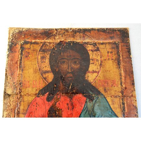 "Christ Pantocrator" Russian icon, possibly Palekh, 18th century