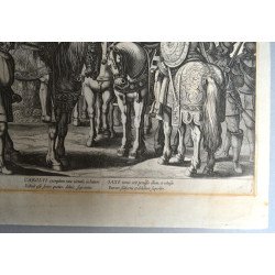 Antonio Tempesta "Electorul Saxoniei iertat de împăratul Carol al V-lea" gravura 1614