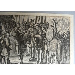 Antonio Tempesta "Electorul Saxoniei iertat de împăratul Carol al V-lea" gravura 1614