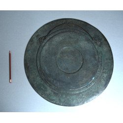 Placă de perete indiană de alama si cupru Tanjore India sfarsit de sec XIX-inceput de secol XX